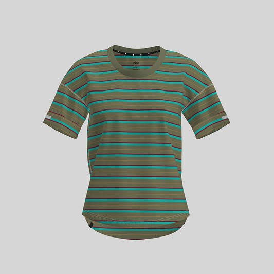 Ciele W WNSBTShirt - Decade Stripe Boreal - Macs Outdoor Co